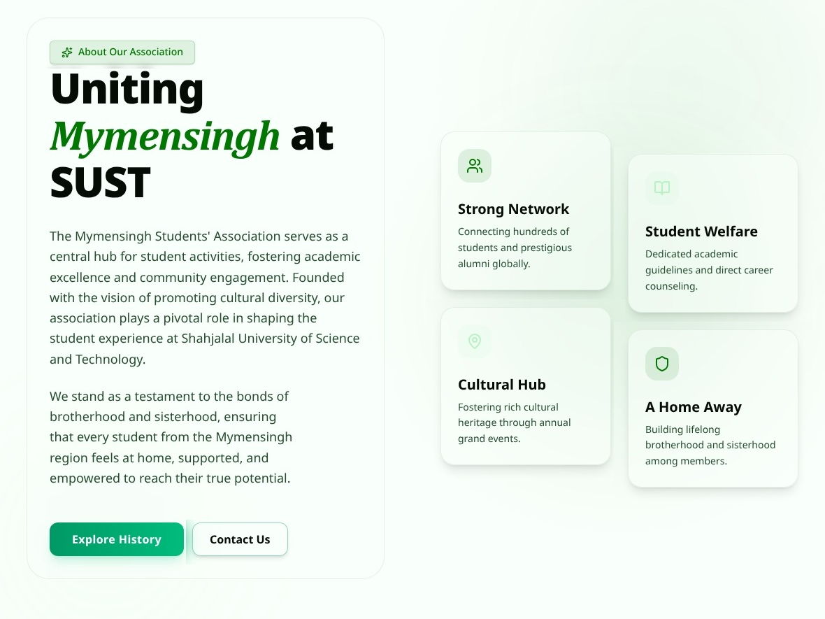 Mymensingh Students' Association (MSA) at SUST Platform