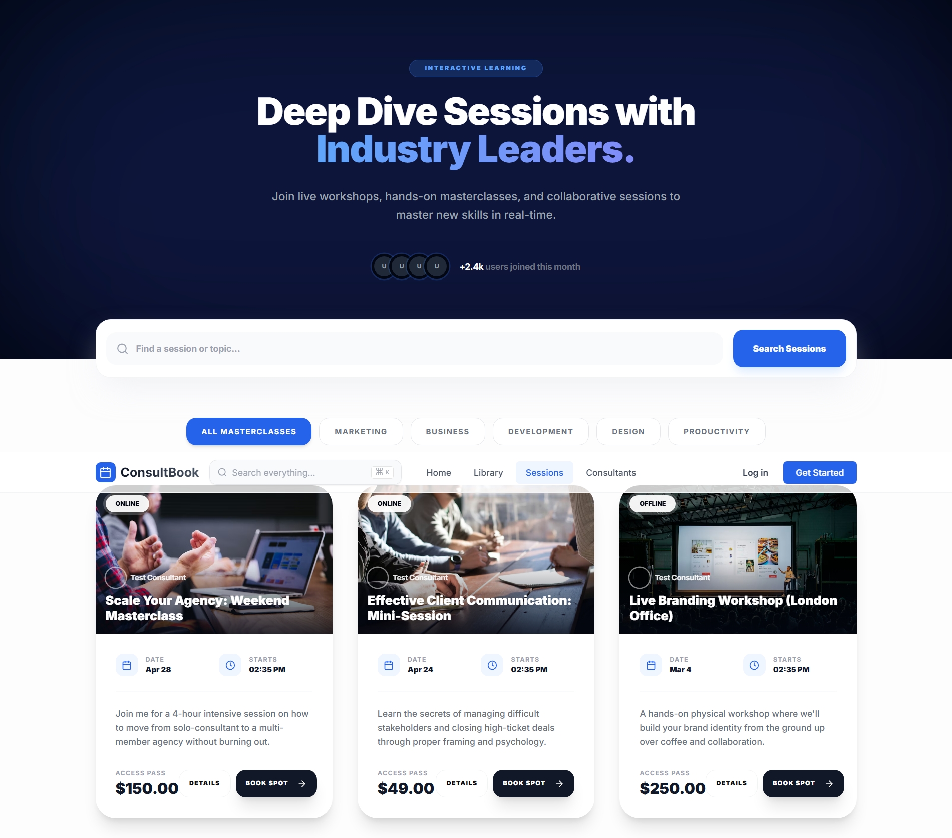 ConsultBook — Knowledge Marketplace & Booking Platform